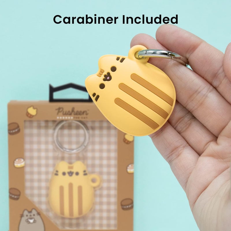 iFace x Pusheen Café Series Silicone Protective Cover [ Compatible with Apple AirTag][Cute Character Case] [Carabiner Keychain Clip Included] - Madeleine - Image 2